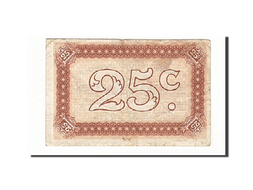 Banknot, Francja, Nancy, 25 Centimes, EF(40-45), Pirot:87-61