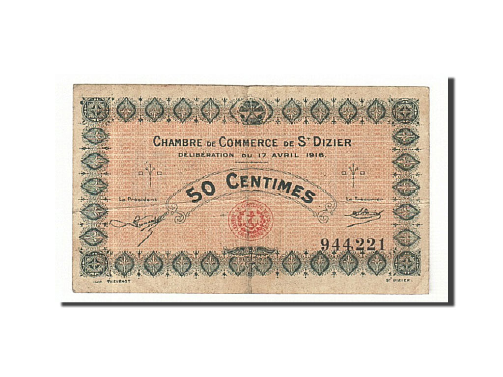 Billet, France, Saint-Dizier, 50 Centimes, 1916, TTB, Pirot:113-11