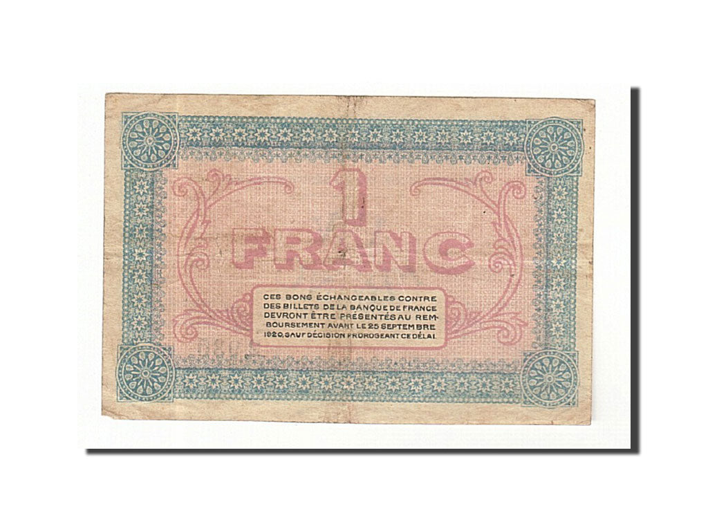 Banknote, Pirot:76-6, 1 Franc, 1915, France, EF(40-45), Lure