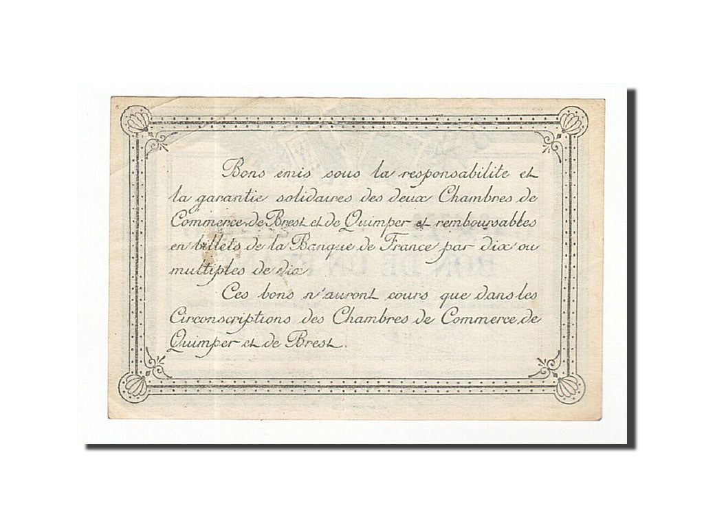 Billete, 1 Franc, Pirot:104-23, 1922, Francia, EBC, Quimper et Brest