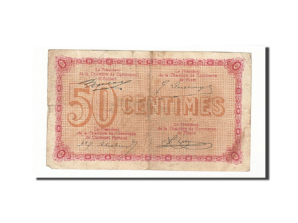Billet, France, Clermont-Ferrand, 50 Centimes, TTB, Pirot:103-3