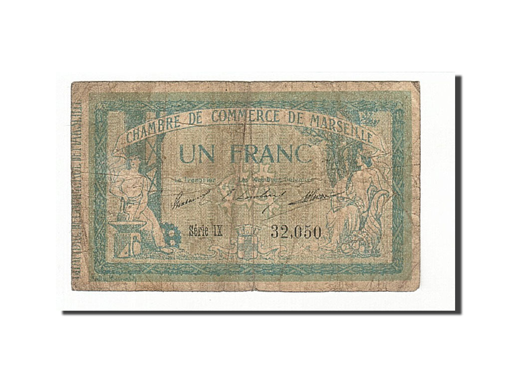 Billet, France, Marseille, 1 Franc, 1915, B, Pirot:79-49