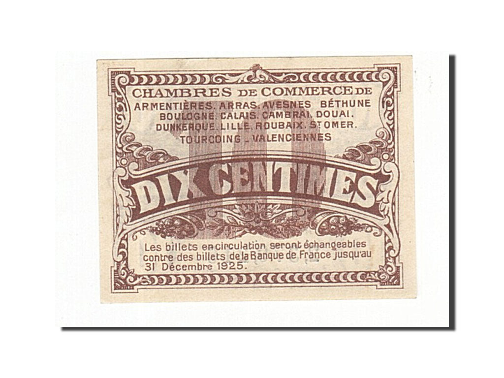 Banknote, Pirot:94-2, 10 Centimes, France, UNC(63), Lille