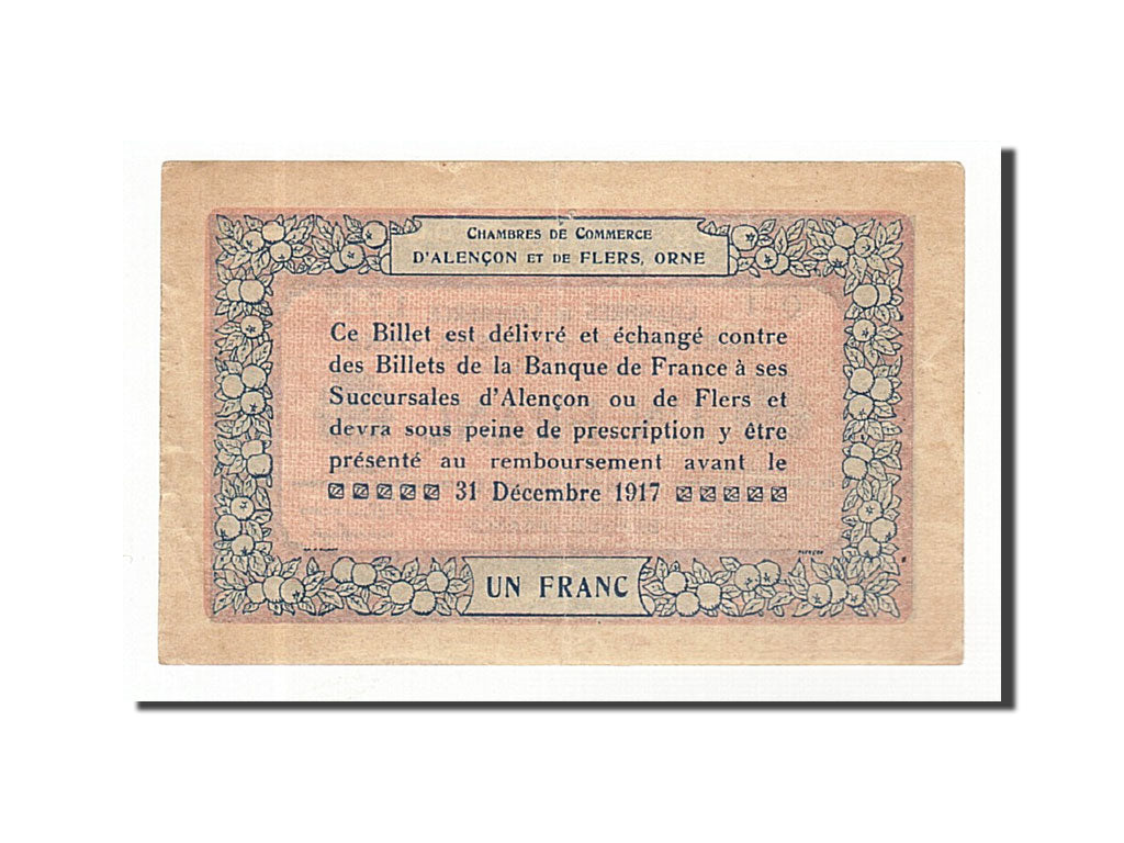 Billet, France, Alençon et Flers, 1 Franc, 1915, SUP, Pirot:6-4