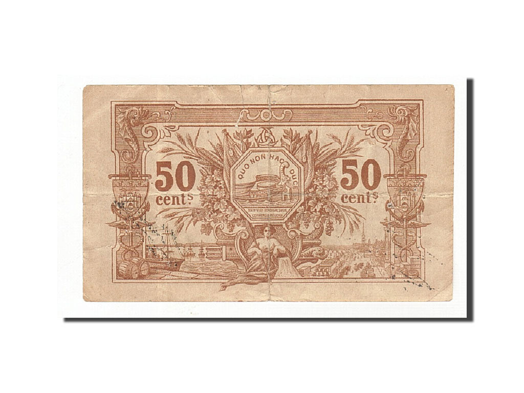 Billete, 50 Centimes, Pirot:30-1, 1914, Francia, BC+, Bordeaux