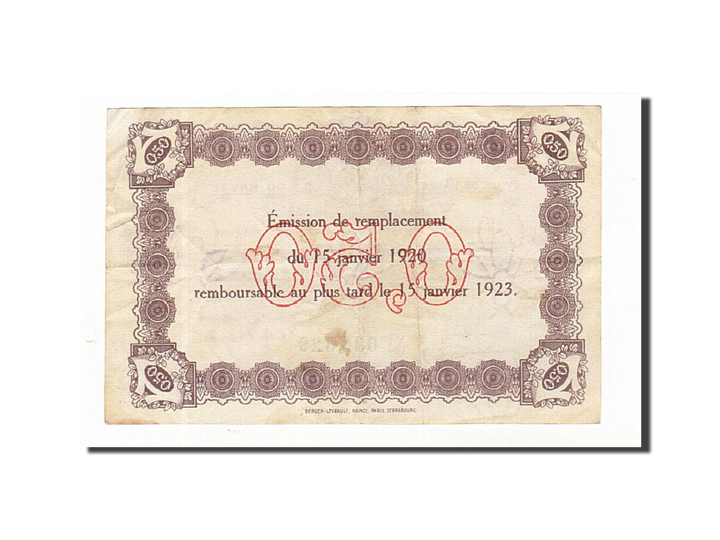 Banknote, Pirot:68-20, 50 Centimes, 1920, France, EF(40-45), Le Havre