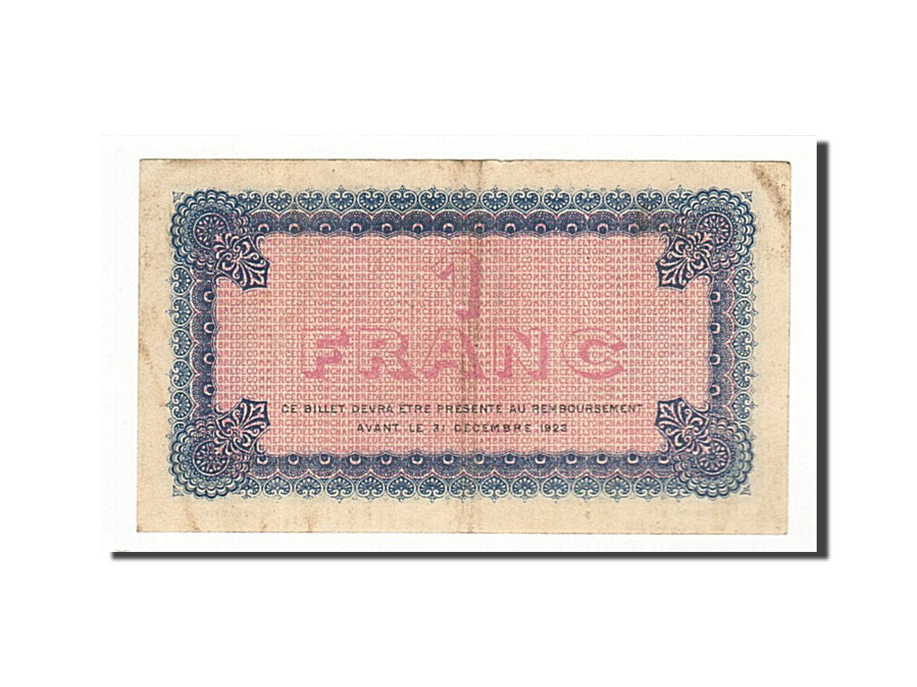 Banconote, Pirot:77-19, SPL-, Lyon, 1 Franc, 1919, Francia