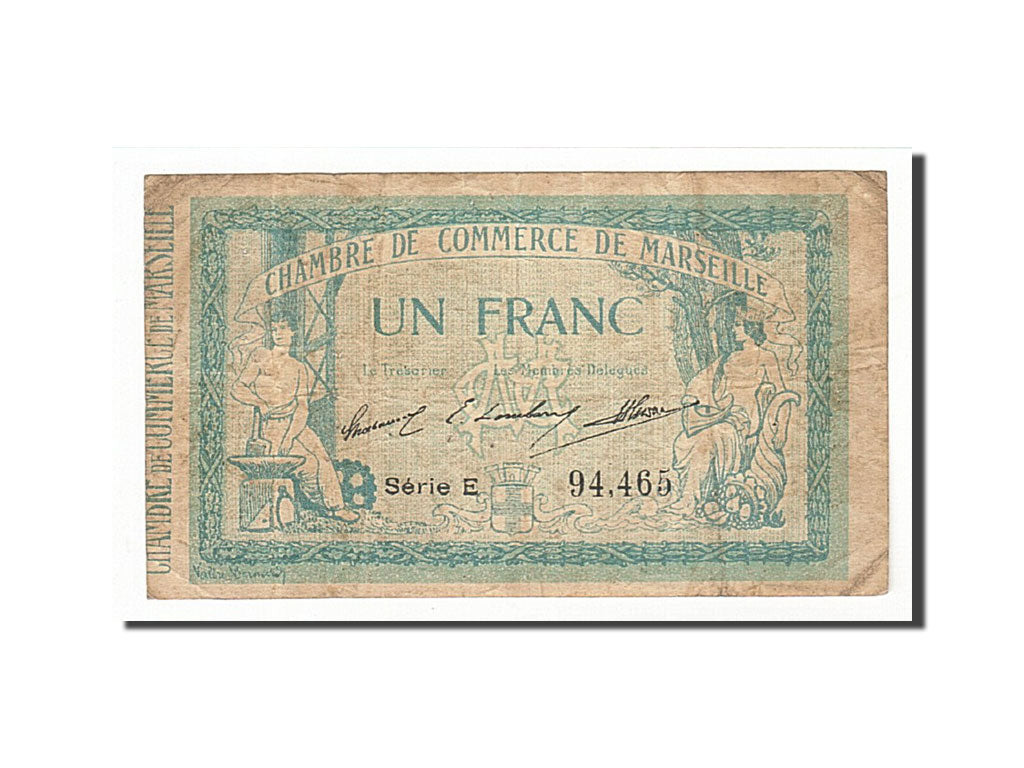 Billet, France, Marseille, 1 Franc, 1914, TB, Pirot:79-11