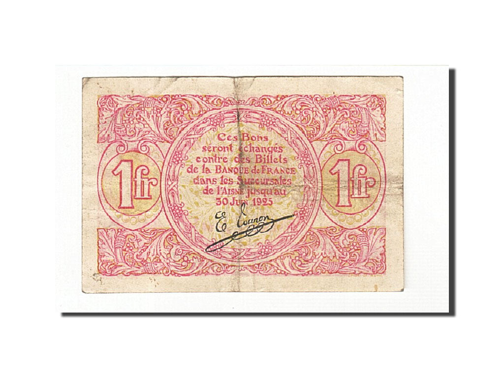 Banknote, Pirot:116-3, 1 Franc, France, EF(40-45), Saint-Quentin