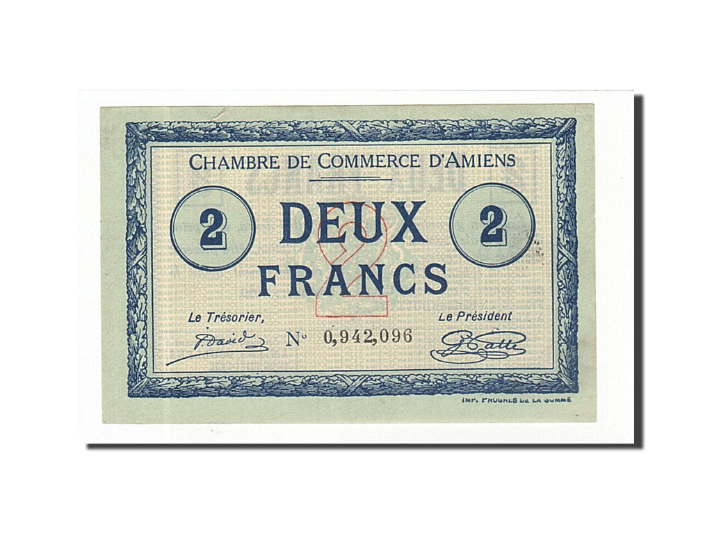 Geldschein, Frankreich, Amiens, 2 Francs, 1915, VZ+, Pirot:7-46