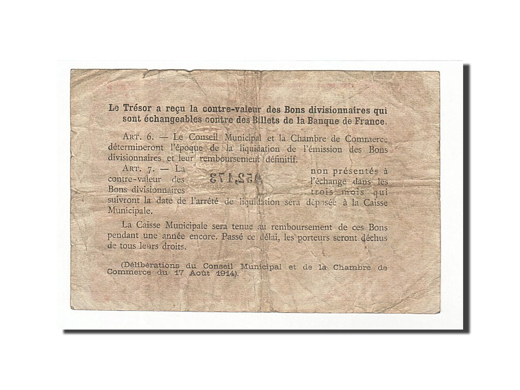 Banknote, Pirot:110-52, 2 Francs, 1920, France, EF(40-45), Rouen