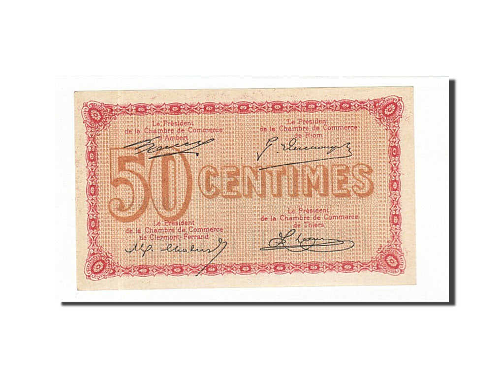 Banknote, Pirot:103-1, 50 Centimes, France, UNC(65-70), Clermont-Ferrand