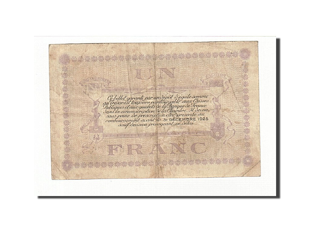 Banconote, Pirot:74-18, BB, Lons-le-Saunier, 1 Franc, Francia