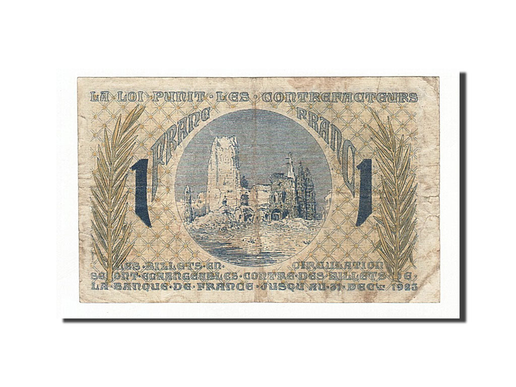 Geldschein, Frankreich, Arras, 1 Franc, SS, Pirot:13-5