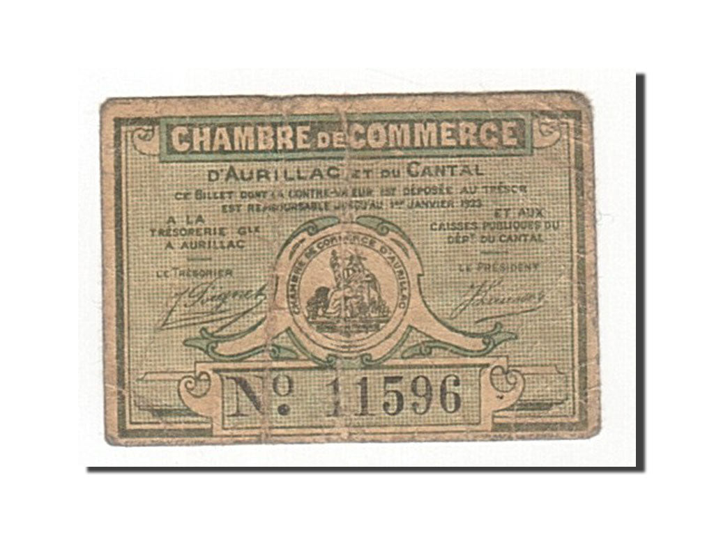 Banknote, Pirot:16-11, 25 Centimes, 1917, France, VF(20-25), Aurillac