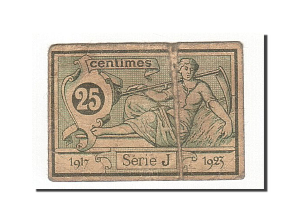 Banknote, Pirot:16-11, 25 Centimes, 1917, France, VF(20-25), Aurillac