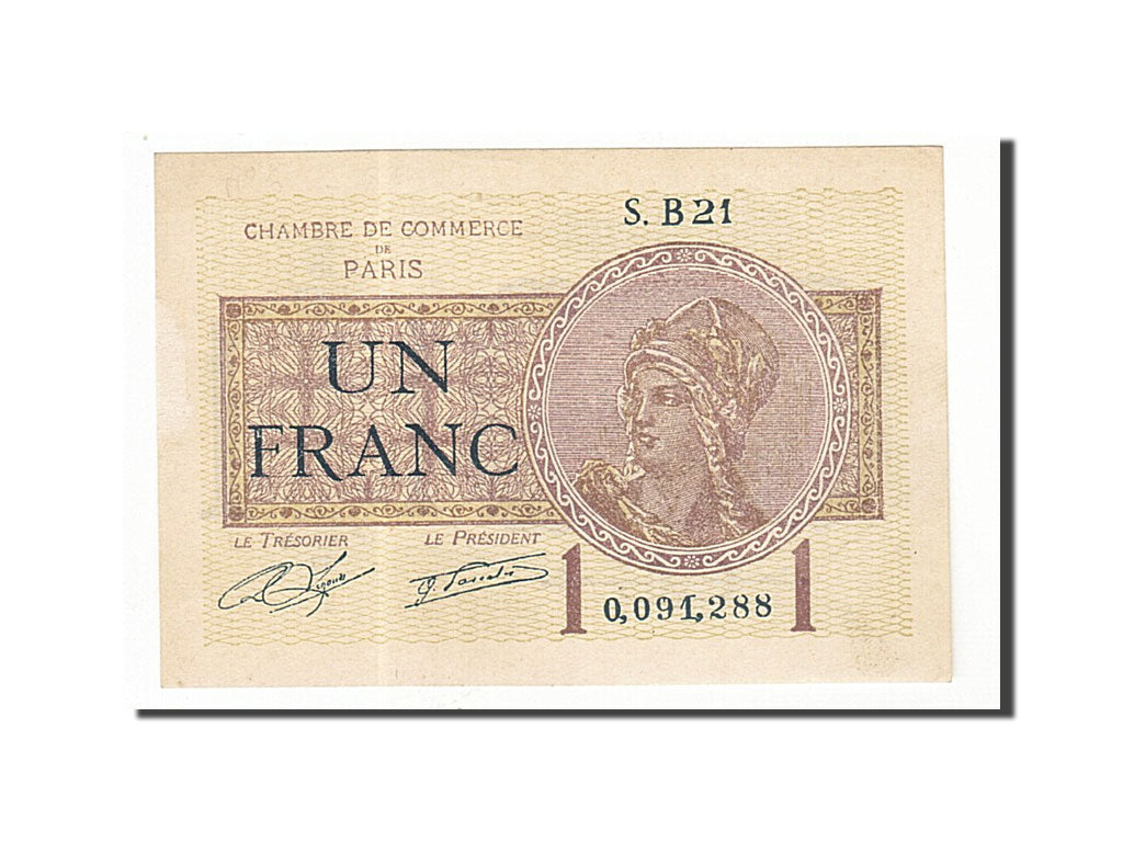 Banknote, Pirot:97-23, 1 Franc, 1920, France, UNC(63), Paris