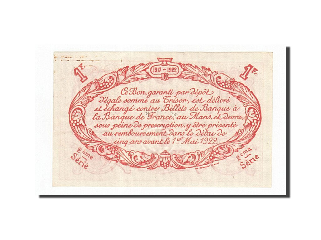 Billete, 1 Franc, Pirot:69-12, 1917, Francia, EBC, Le Mans