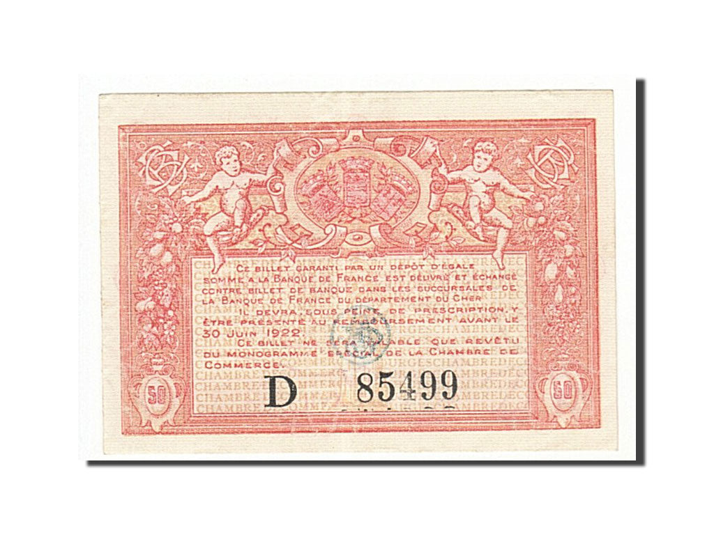 Banconote, Pirot:32-12, FDS, Bourges, 50 Centimes, 1917, Francia