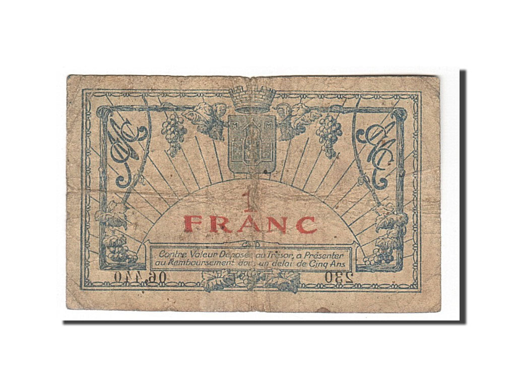 Biljet, Pirot:85-21, 1 Franc, 1919, Frankrijk, TB, Montpellier