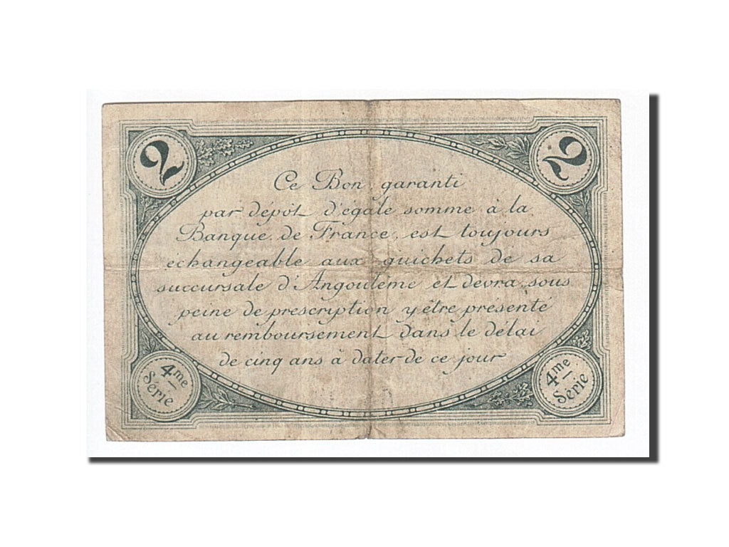 Banknote, Pirot:9-22, 2 Francs, 1915, France, EF(40-45), Angoulême