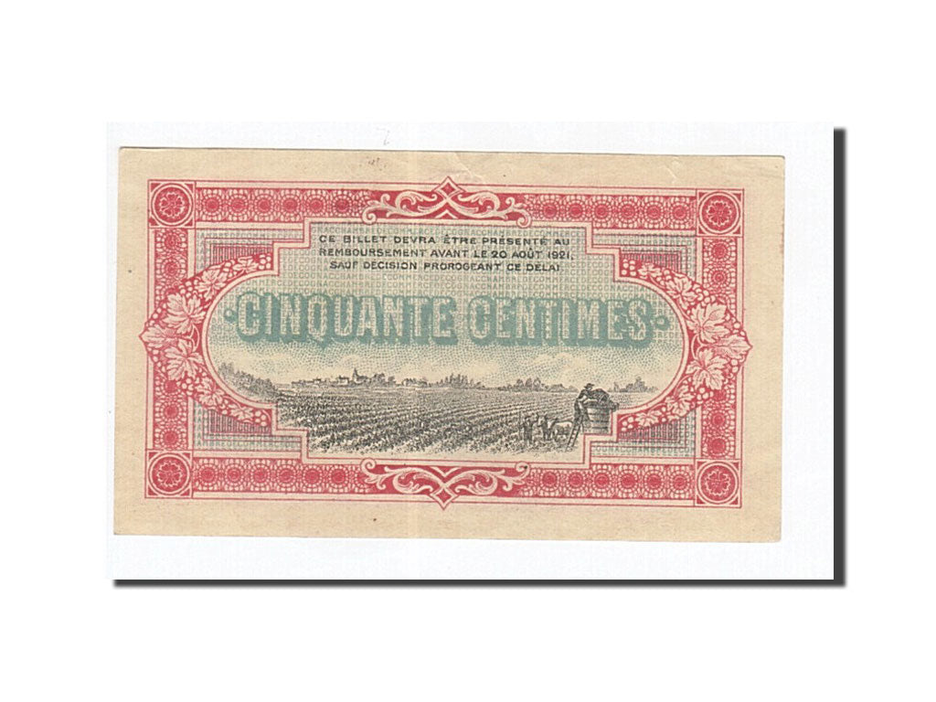 Banknot, Francja, Cognac, 50 Centimes, 1916, AU(55-58), Pirot:49-1
