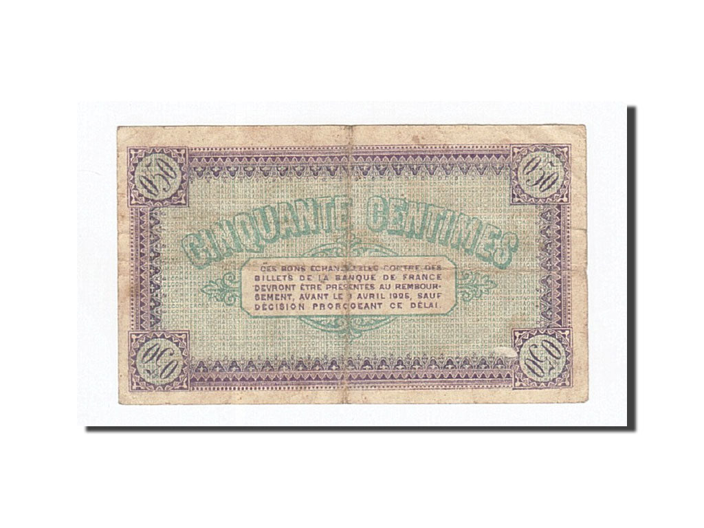 Banconote, Pirot:42-24, BB, Châlon-sur-Saône, 50 Centimes, 1920, Francia