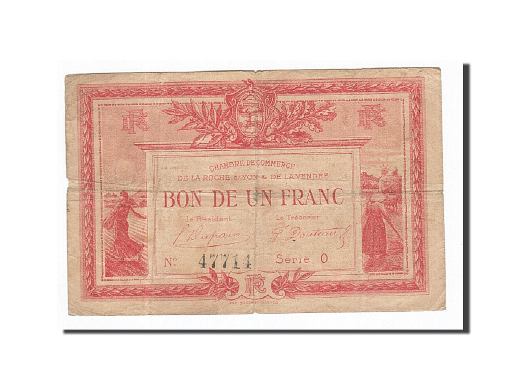 Geldschein, Frankreich, La Roche-sur-Yon, 1 Franc, 1915, SS, Pirot:65-17