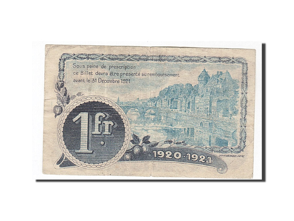 Banknote, Pirot:67-2, 1 Franc, 1920, France, EF(40-45), Laval