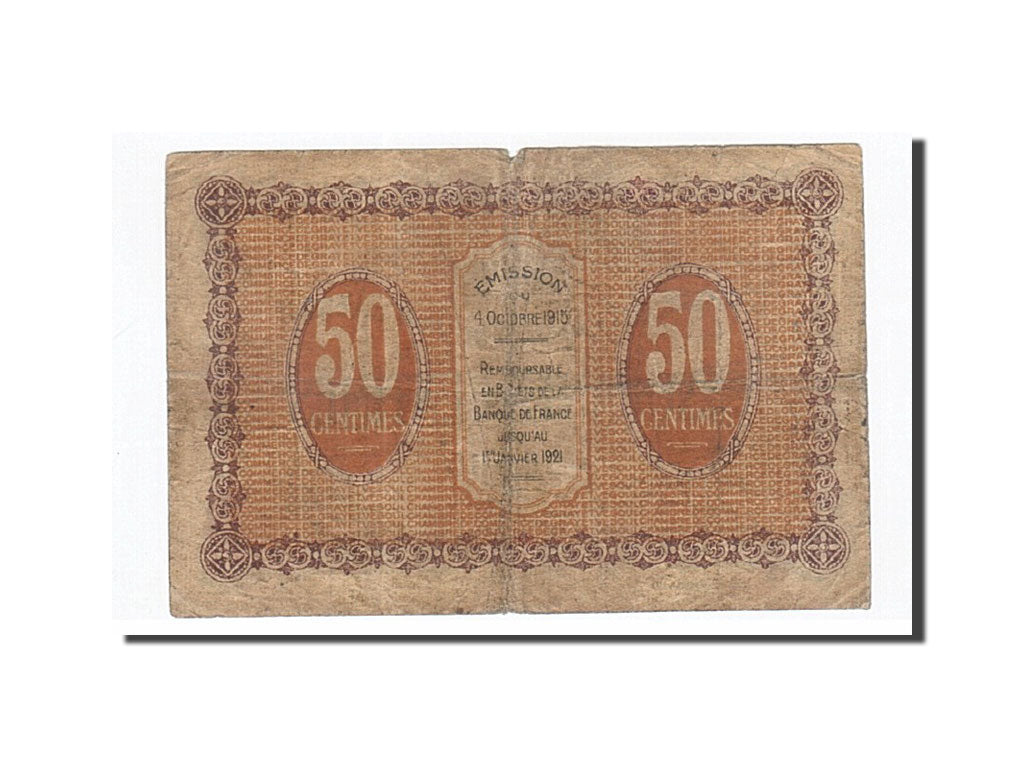 Geldschein, Frankreich, Gray et Vesoul, 50 Centimes, 1915, S, Pirot:62-1