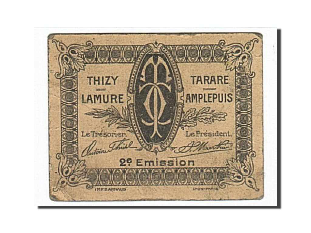 Banknote, Pirot:119-38, 5 Centimes, France, EF(40-45), Tarare