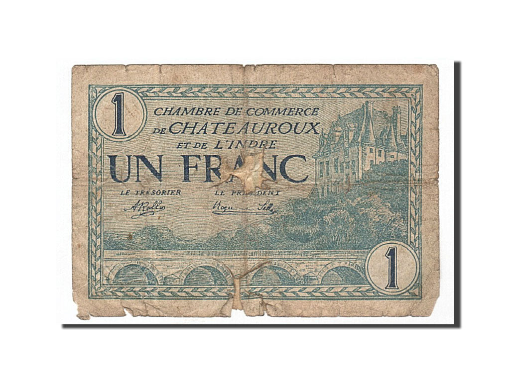 Banknote, Pirot:46-26, 1 Franc, 1920, France, VG(8-10), Chateauroux
