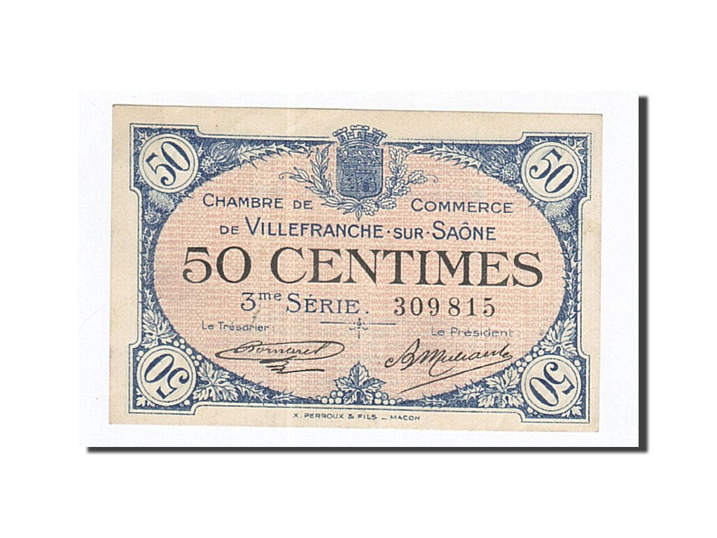 Banknote, Pirot:129-11, 50 Centimes, 1920, France, UNC(60-62)