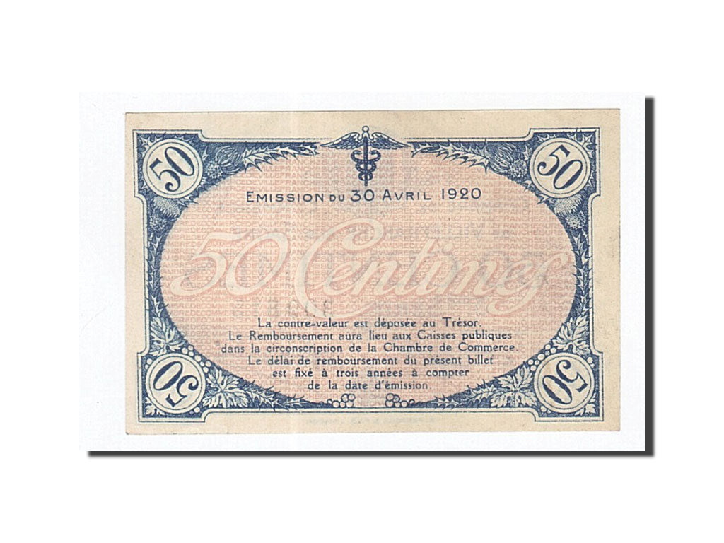 Banknote, Pirot:129-11, 50 Centimes, 1920, France, UNC(60-62)