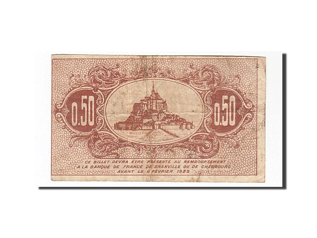 Banknote, Pirot:61-1, 50 Centimes, 1920, France, EF(40-45), Granville et
