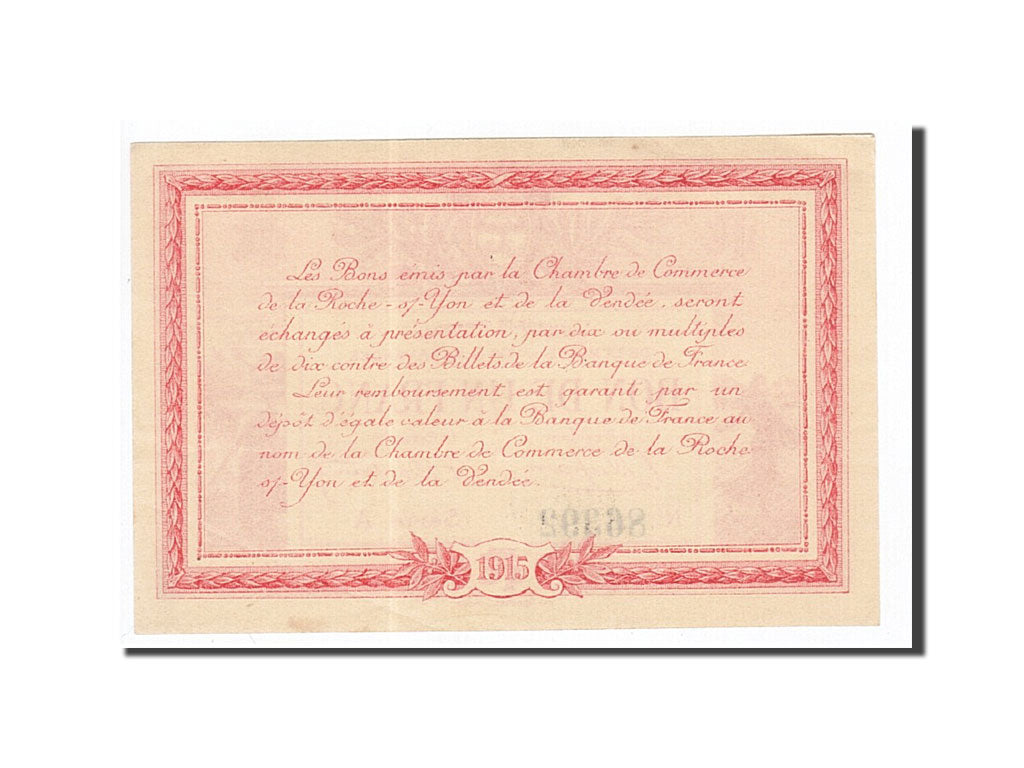 Banconote, Pirot:65-5, SPL-, La Roche-sur-Yon, 1 Franc, 1915, Francia