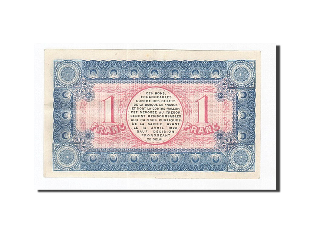 Banconote, Pirot:44-14, SPL, Chambéry, 1 Franc, 1920, Francia