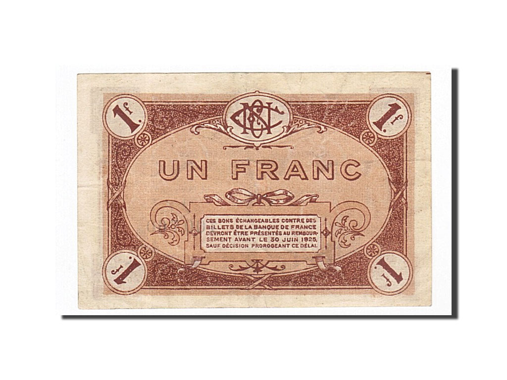 Billete, 1 Franc, Pirot:90-19, 1920, Francia, MBC, Nevers
