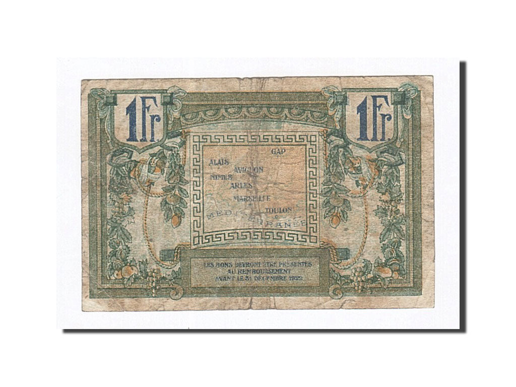 Billet, France, Marseille, 1 Franc, TB, Pirot:102-12