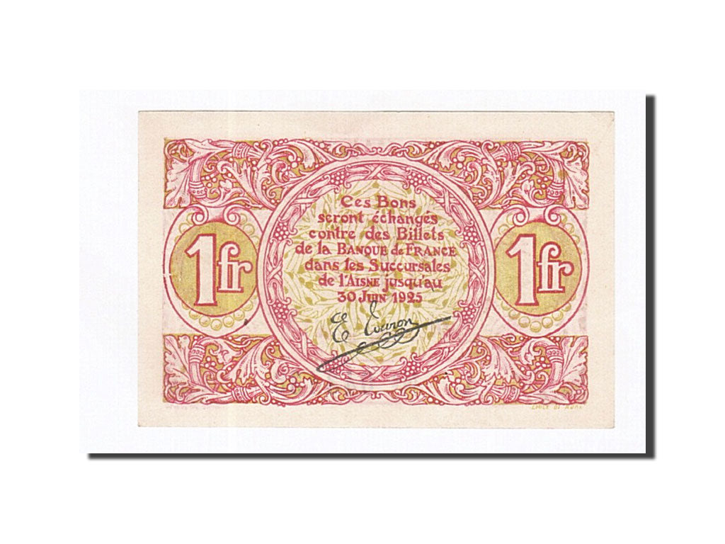Banknote, Pirot:116-3, 1 Franc, France, UNC(63), Saint-Quentin