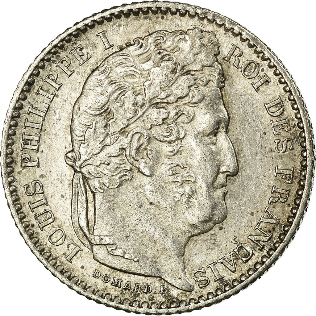 Coin, France, Louis-Philippe, 25 Centimes, 1845, Rouen, AU(55-58), Silver