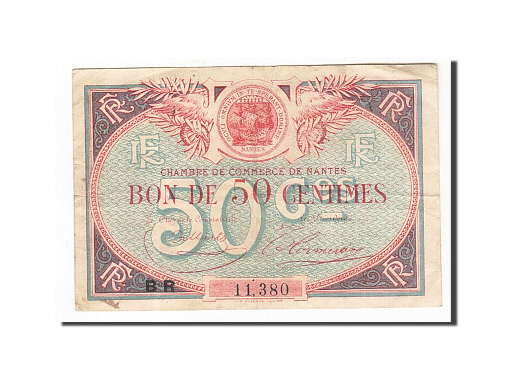 Billete, 50 Centimes, Pirot:88-24, Francia, MBC, Nantes