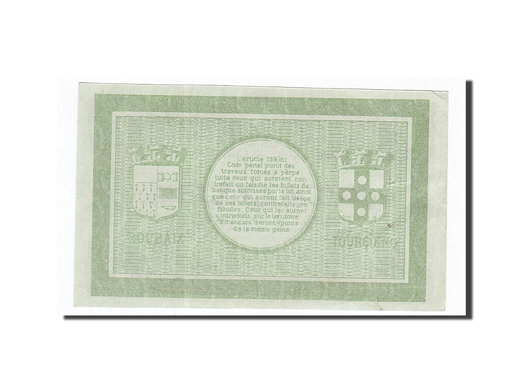 Banconote, Pirot:59-2175, SPL, Roubaix et Tourcoing, 1 Franc, 1917, Francia