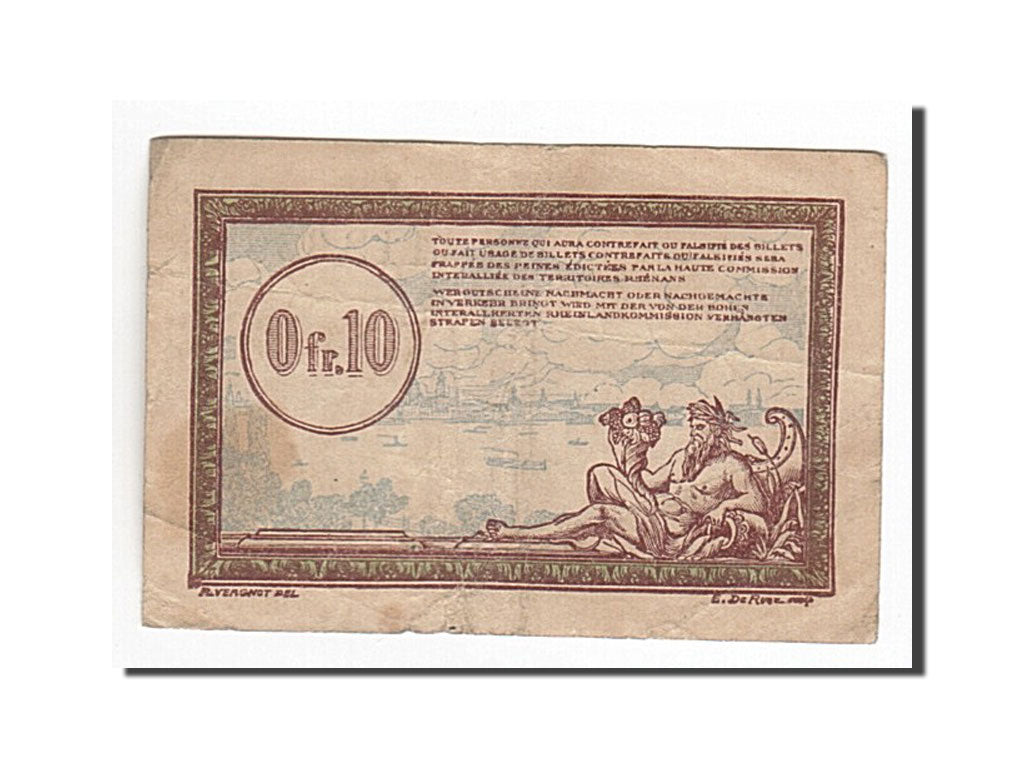 Biljet, Pirot:135-2, 10 Centimes, Frankrijk, TTB, Régie des chemins de Fer