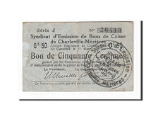 Billet, France, Charleville-Mézières, 50 Centimes, 1916, TTB, Pirot:08-88
