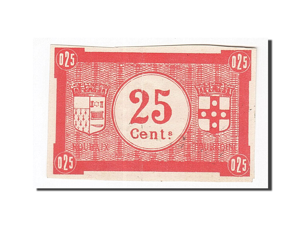 Billete, 25 Centimes, Pirot:59-2052, Francia, MBC+, Roubaix et Tourcoing
