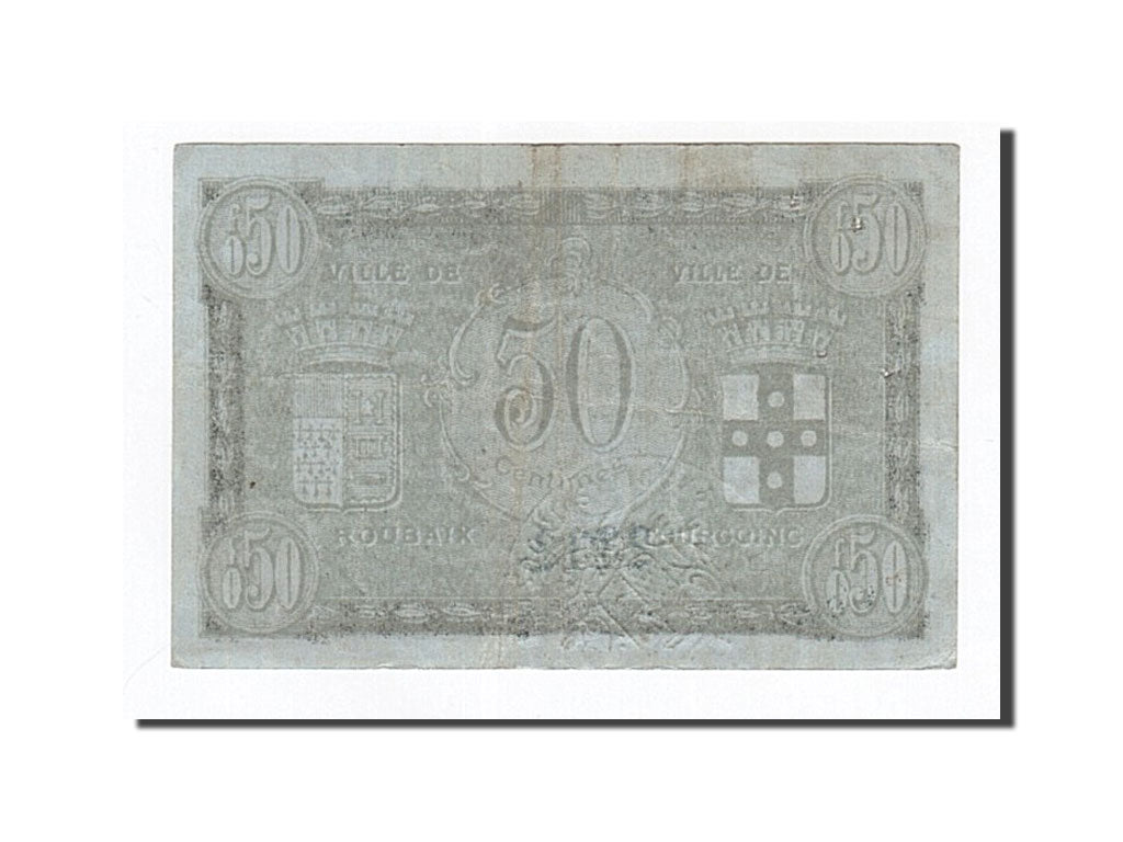 Billete, 50 Centimes, Pirot:59-2130, 1916, Francia, MBC, Roubaix et Tourcoing
