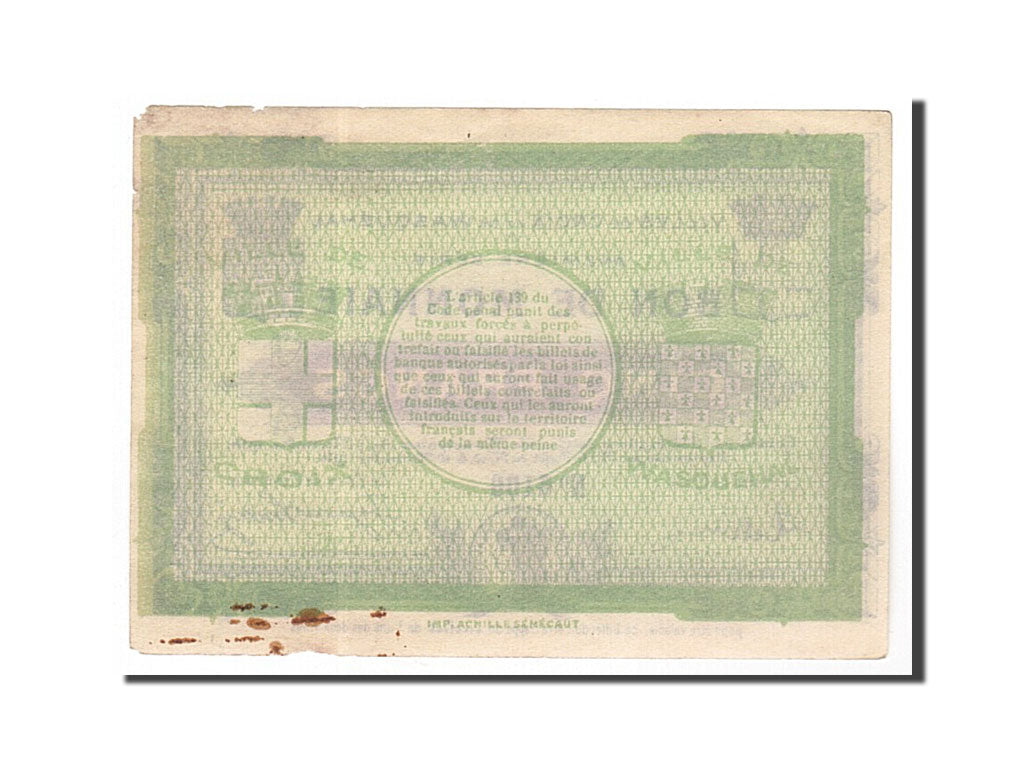 Billete, 5 Francs, Pirot:59-611, 1914, Francia, MBC, Croix et Wasquehal