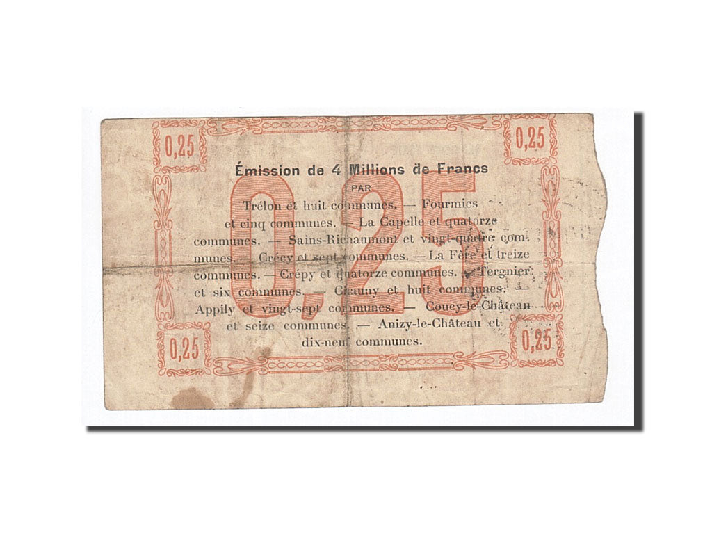 Billete, 25 Centimes, Pirot:59-1109, 1915, Francia, MBC, Fourmies