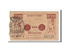 Billete, 20 Centimes, Pirot:59-2538, 1914, Francia, MBC, Valenciennes